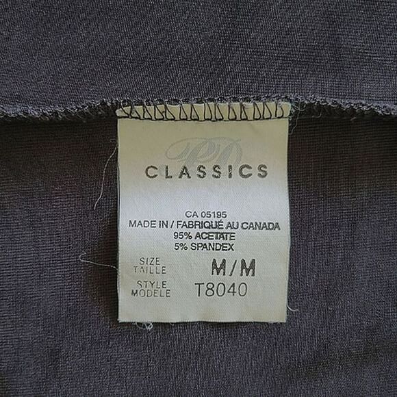 Vtg slinky black rib knit fit and flare midi skirt - Picture 5 of 9